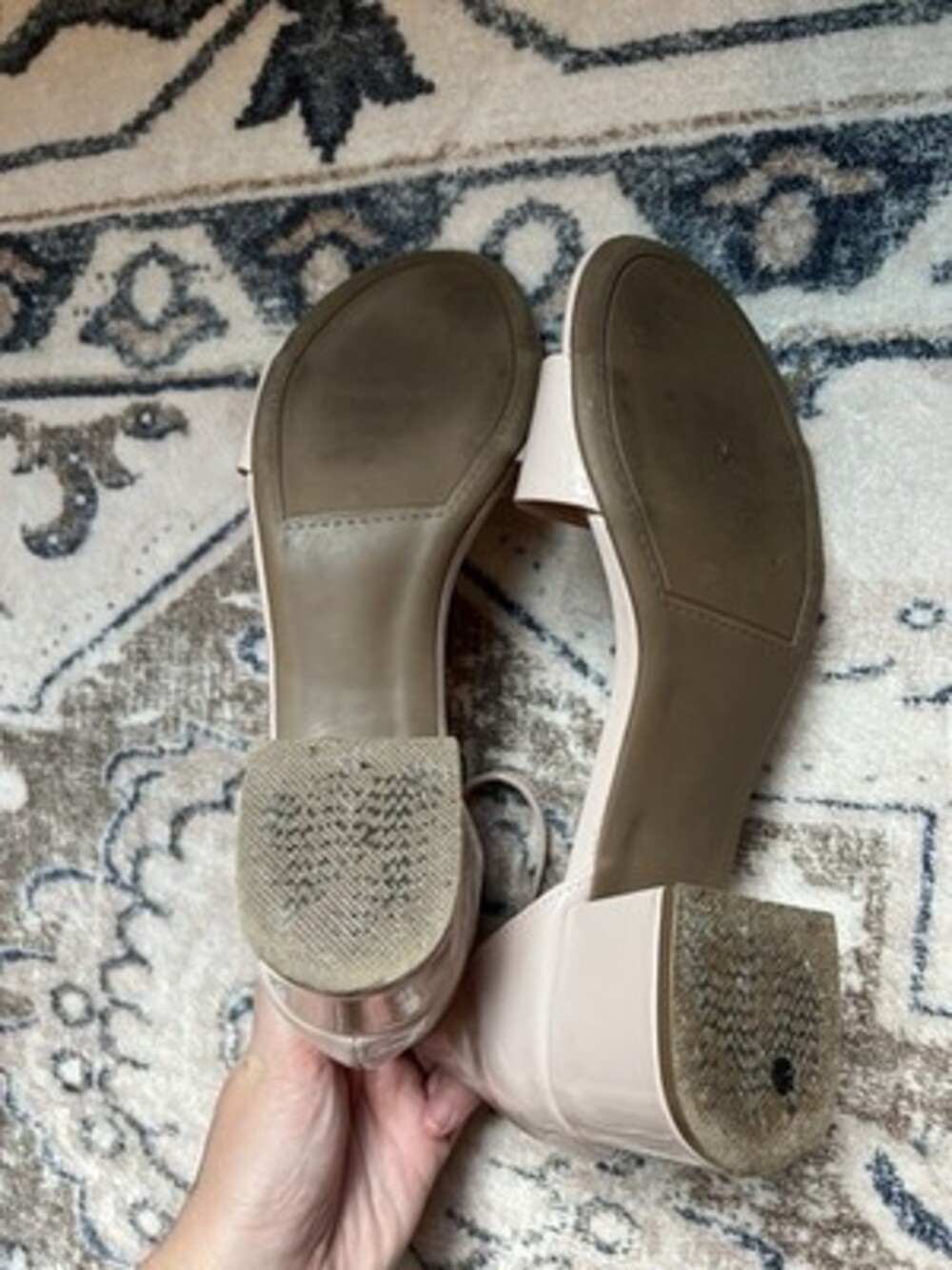 Sugar Noelle Light Pink Ankle Strap Block Heel Sandals Women’s 9M - Picture 7 of 7